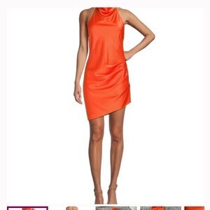 Gianni Bini Vibrant Orange Asymmetrical Dress